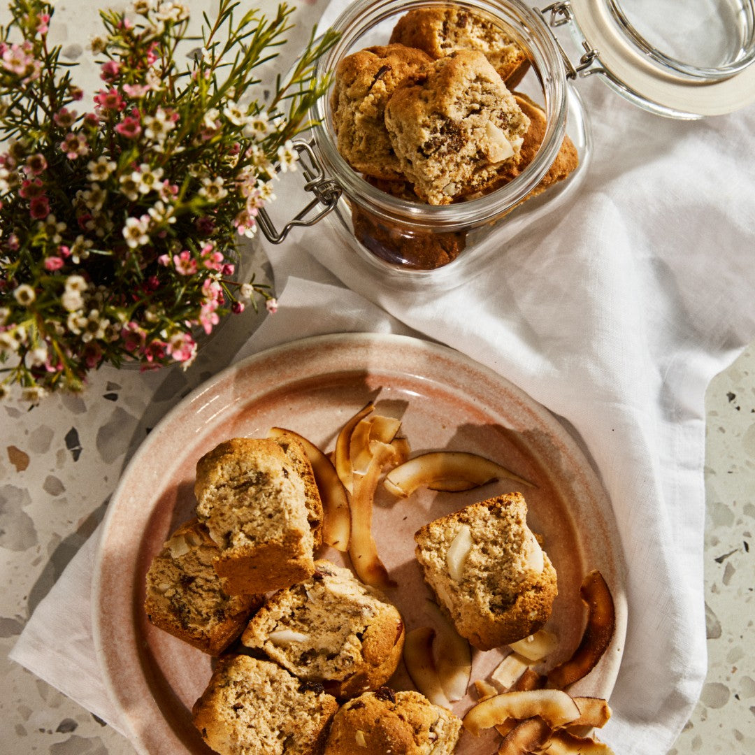 Coconut, Pecan & Raisin Rusks